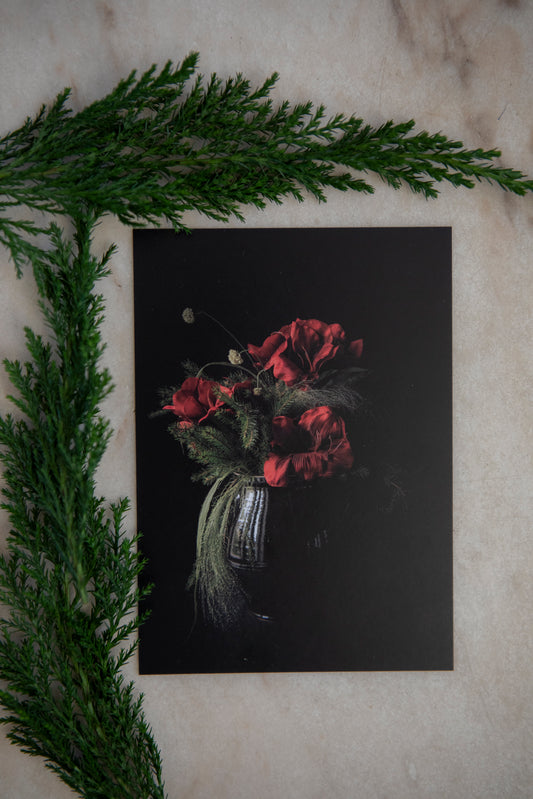 Kort "Jul Röd amaryllis"