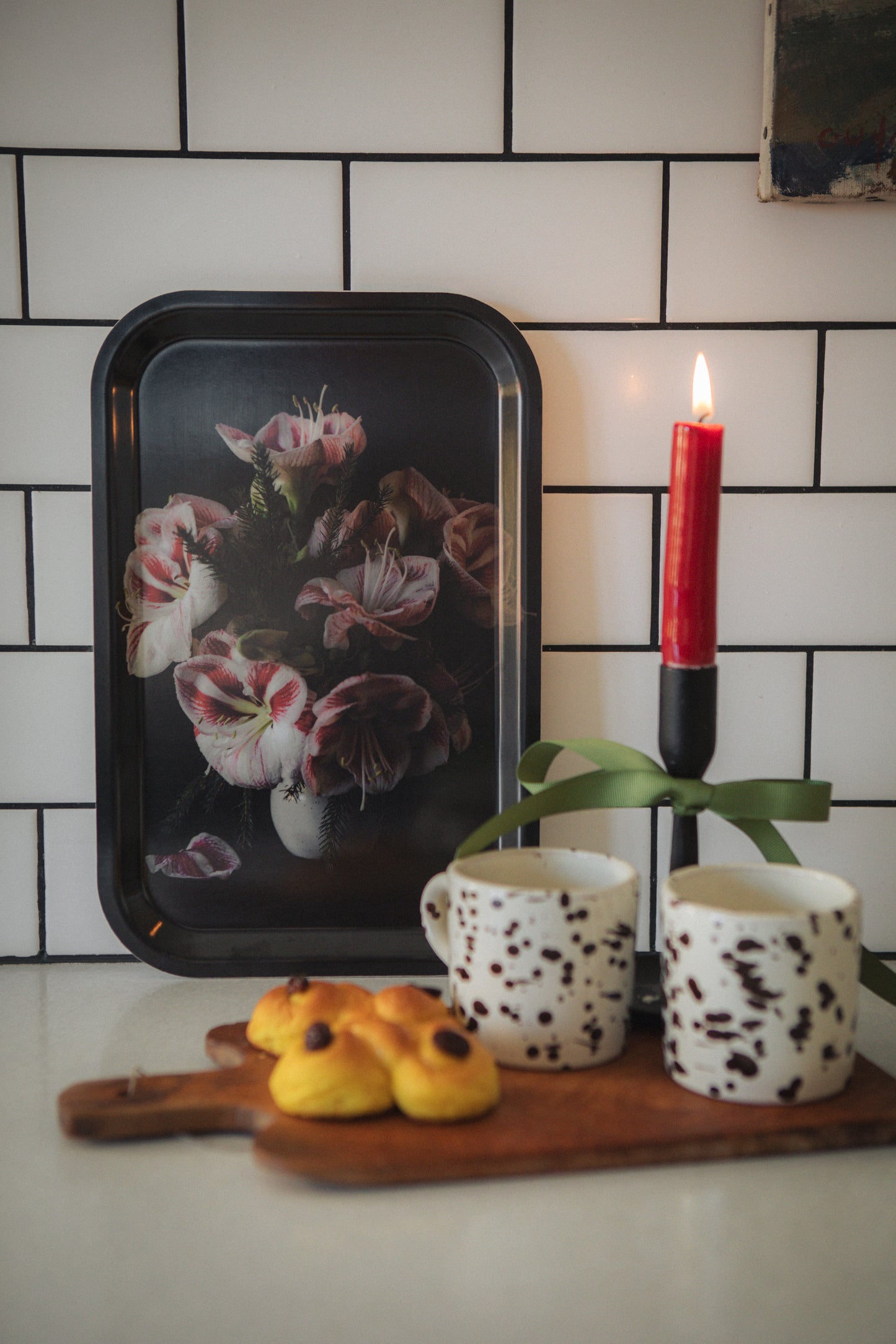 Årets julbricka "Polka amaryllis"