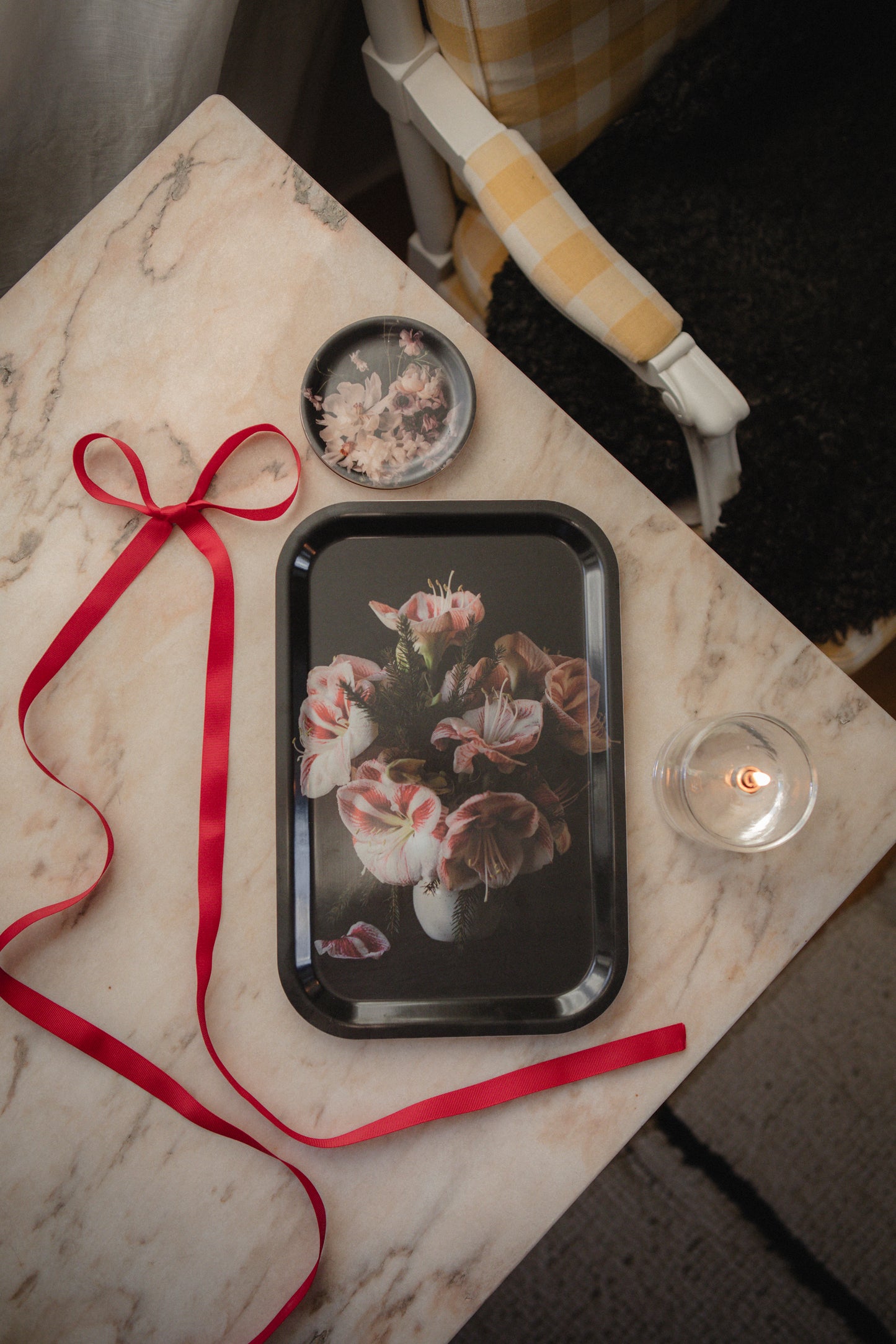 Årets julbricka "Polka amaryllis"