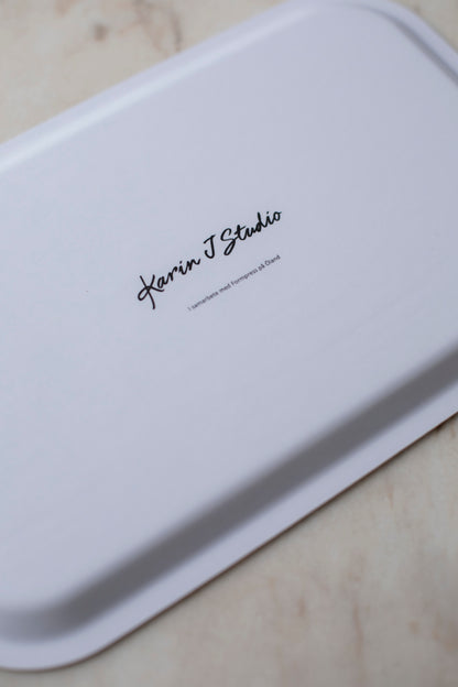 Bricka stor rektangulär "Gömd trädgård"